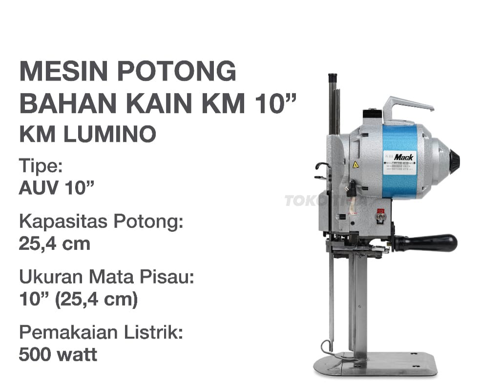 Mesin Potong Kain Tegak 10Inch KM LUMINO